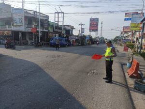 Satlantas Polres Batu Bara Gelar “Patroli Kibas Bendera,” Upaya Preventif Jaga Keamanan dan Kelancaran Lalu Lintas
