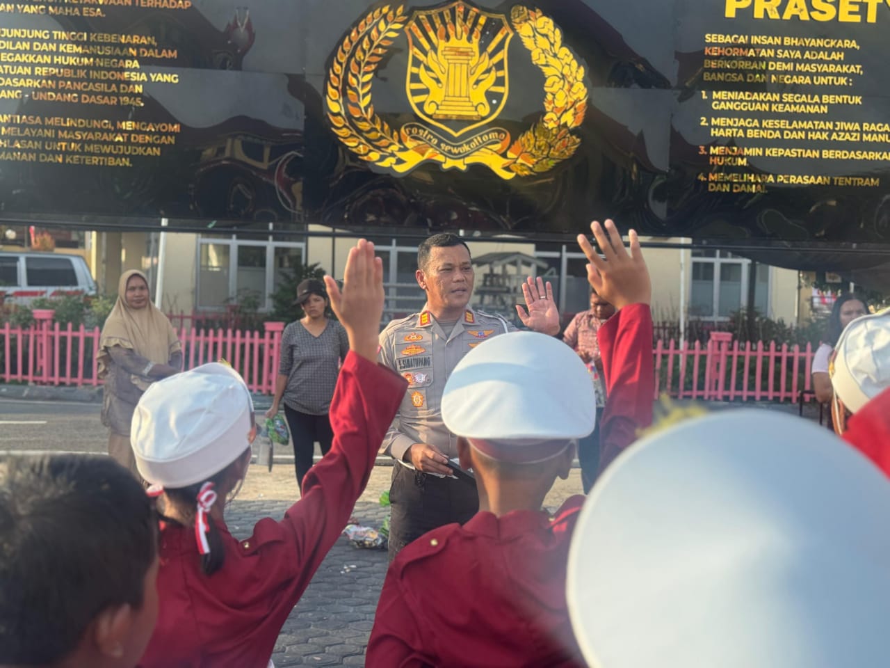Satlantas Polres Batu Bara Latih Polisi Cilik, Bentuk Generasi Tertib Lalu Lintas