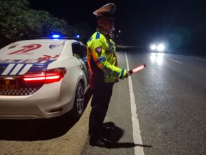 Satlantas Polres Batu Bara Gencarkan Patroli Blue Light, Antisipasi Gangguan Kamseltibcarlantas