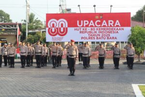 Polres Batu Bara Peringati HUT ke-80 RI dengan Upacara Khidmat