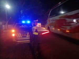 Sat Lantas Polres Batu Bara Intensifkan Patroli Blue Light, Jaga Kamseltibcarlantas