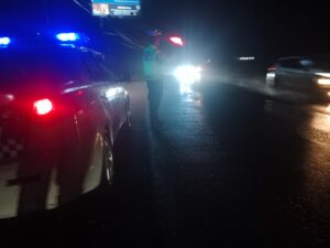 Sat Lantas Polres Batu Bara Gelar Patroli Blue Light, Antisipasi Gangguan Kamseltibcarlantas di Jam Rawan