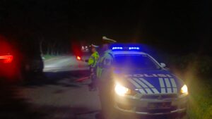 Sat Lantas Polres Batu Bara Gelar Pengaturan Lalu Lintas dan Patroli Blue Light, Ciptakan Kamseltibcarlantas Kondusif