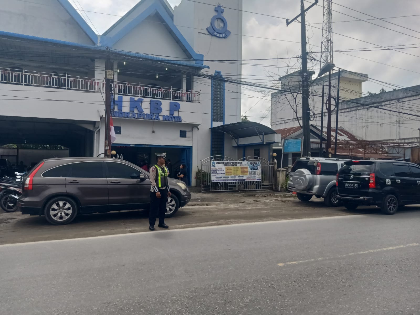 Sat Lantas Polres Batu Bara Amankan Ibadah Gereja di Indrapura
