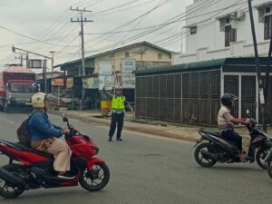 Sat Lantas Polres Batu Bara Gencar Lakukan Pengaturan Lalu Lintas