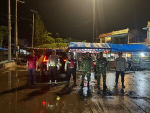 Polsek Medang Deras, Koramil 01, dan Muspika Gelar Patroli Skala Besar, Ciptakan Kamtibmas Kondusif