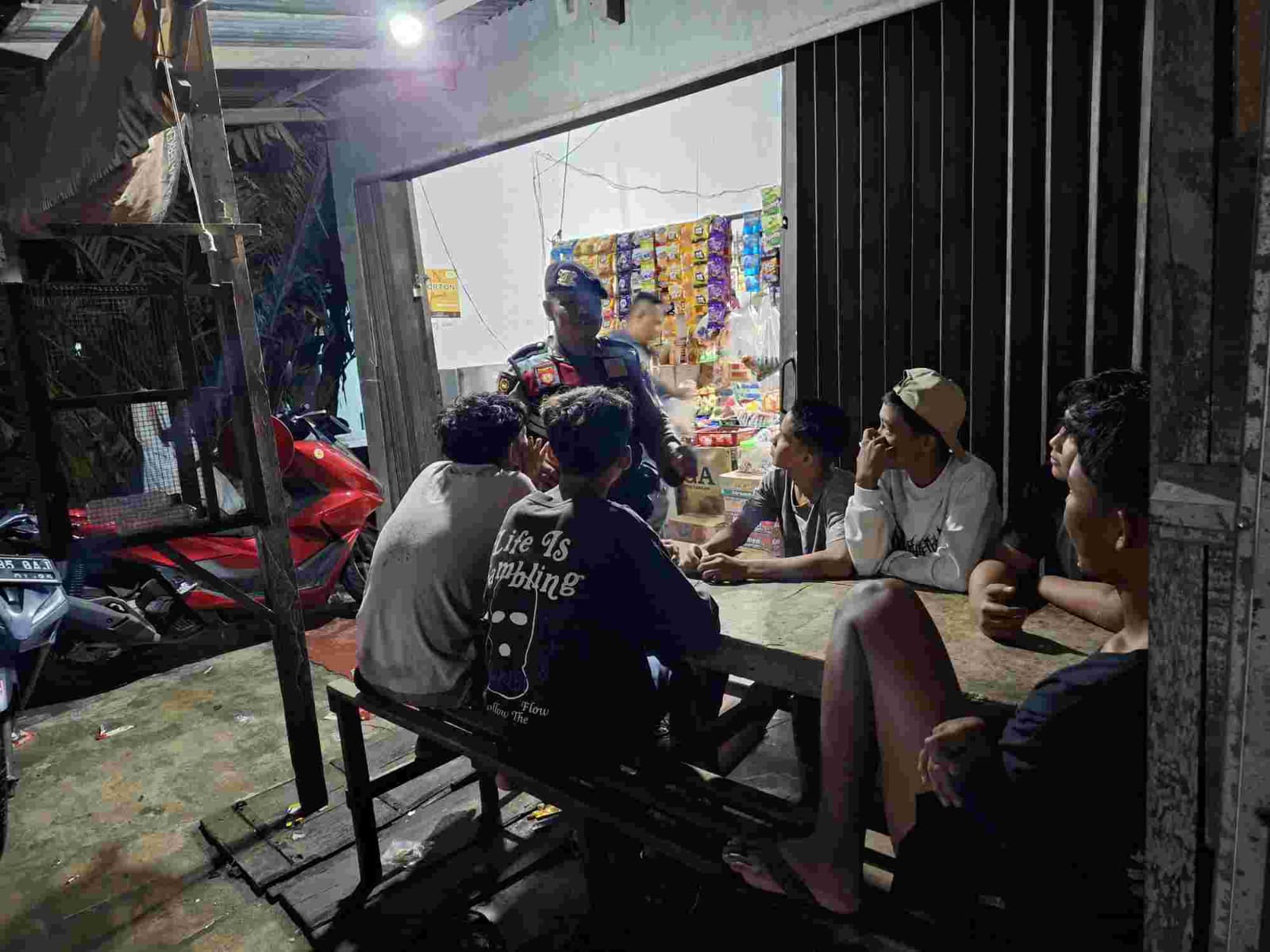 Polsek Medang Deras dan Koramil 01 Gelar Patroli Skala Besar, Ciptakan Malam yang Aman