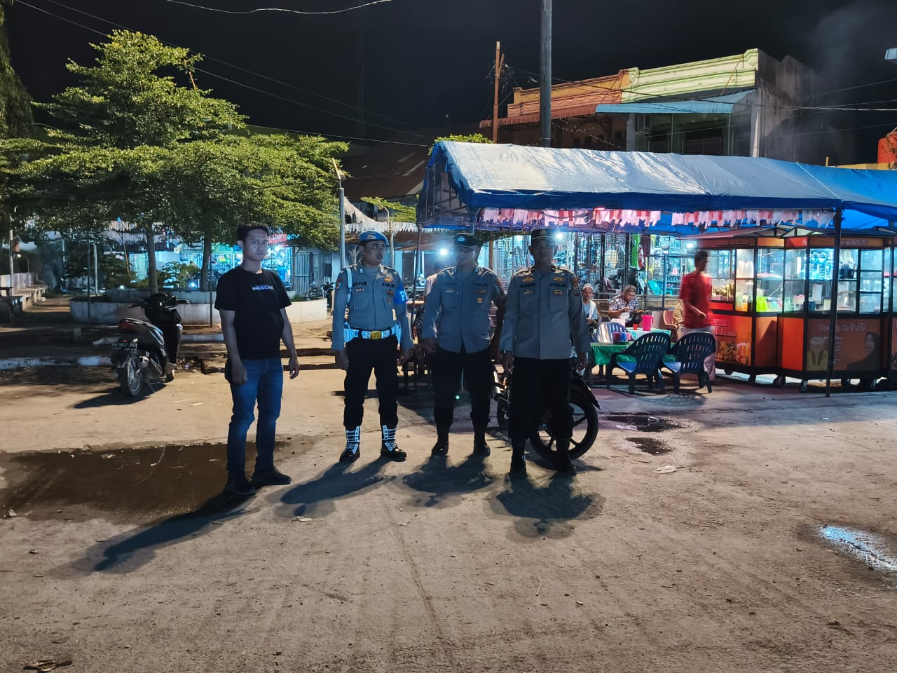 Polsek Medang Deras Intensifkan Patroli Malam, Sasar Titik Rawan Guna Cegah Kejahatan dan Gangguan Kamtibmas