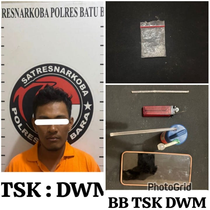 Polres Batu Bara Amankan Pemuda Deli Serdang di Lima Puluh, Kedapatan Simpan Shabu