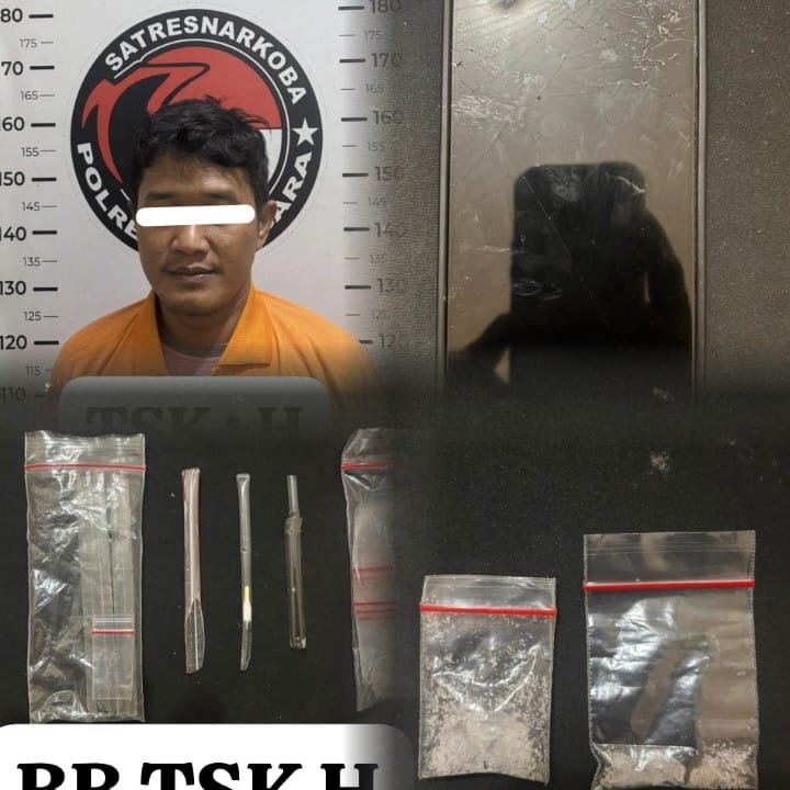 Polres Batu Bara Grebek Wiraswastawan di Simpang Gambus, Sita Paket Shabu dan Alat Hisap