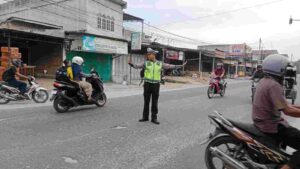 Satlantas Polres Batu Bara Gencar Lakukan Pengaturan Lalu Lintas di Berbagai Titik Rawan
