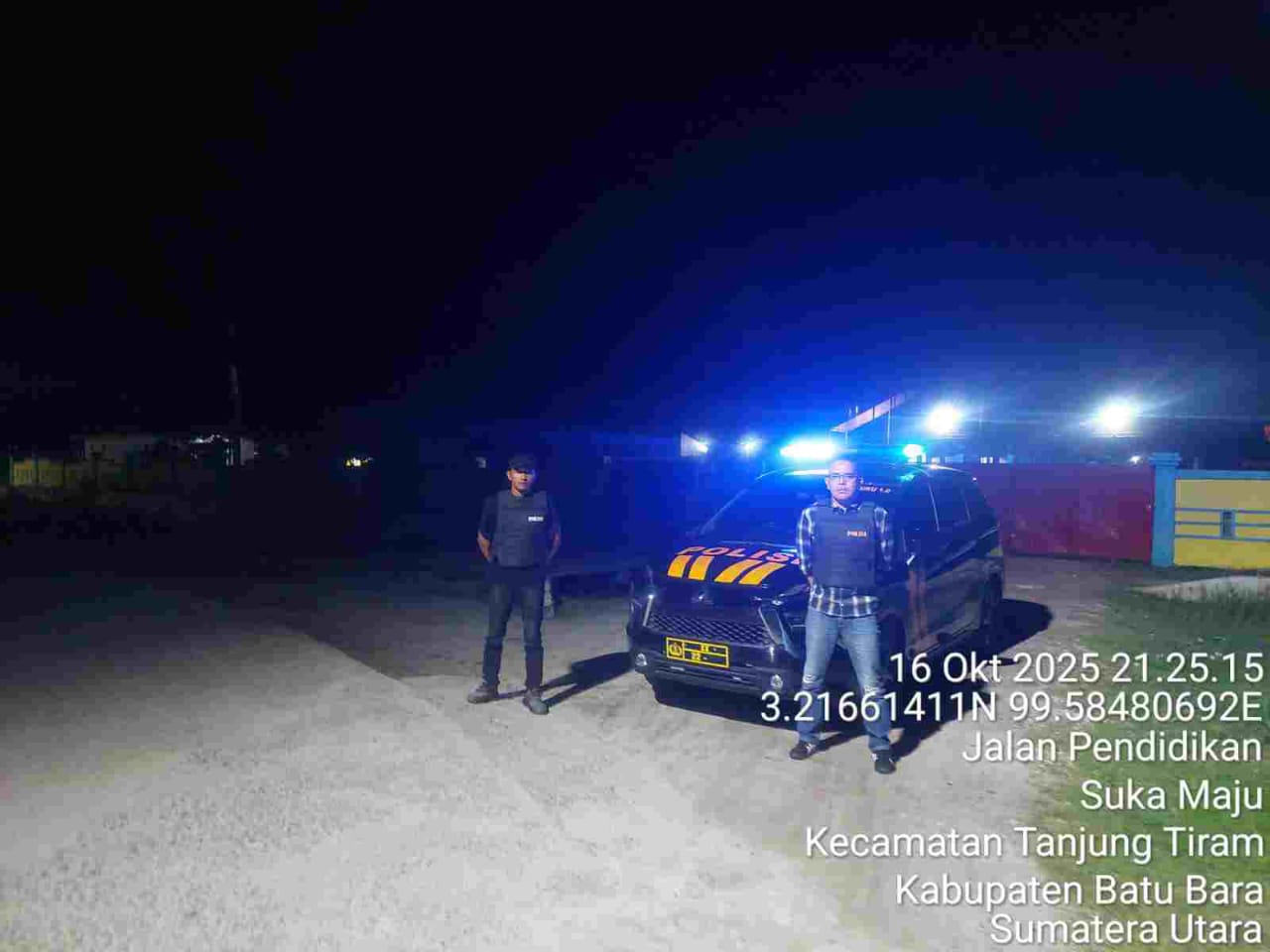 Polsek Labuhan Ruku Giatkan Patroli Malam, Jaga Keamanan Masyarakat dari Berbagai Potensi Gangguan