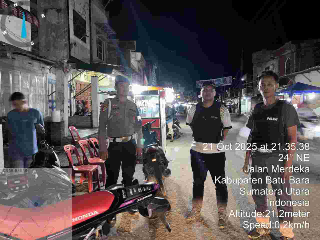 Jaga Kamtibmas, Polsek Labuhan Ruku Rutin Gelar Patroli Malam Antisipasi Kejahatan dan Gangguan Ketertiban