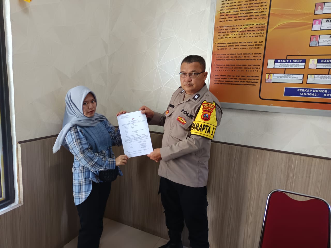 SPKT Polres Batu Bara Sigap Layani Masyarakat yang Kehilangan Dokumen Penting