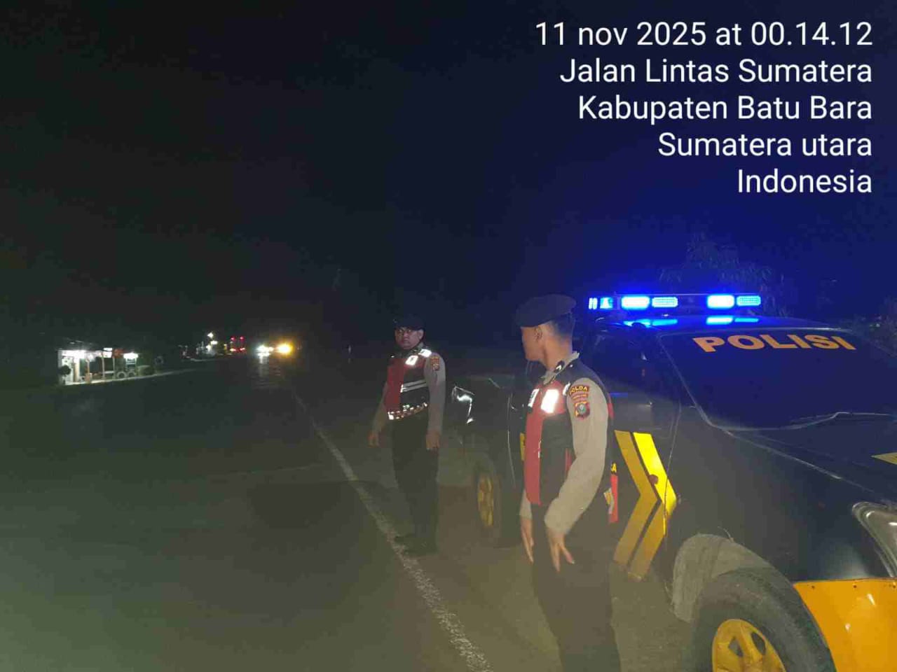 Polres Batu Bara Gencarkan Patroli “Blue Light” Malam Hari, Antisipasi 3C dan Kejahatan Jalanan di Jalinsum