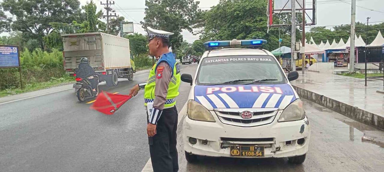 Polres Batu Bara Gelar Patroli Kibas Bendera, Upaya Preventif Jaga Kamseltibcarlantas dan Antisipasi Kejahatan Jalanan