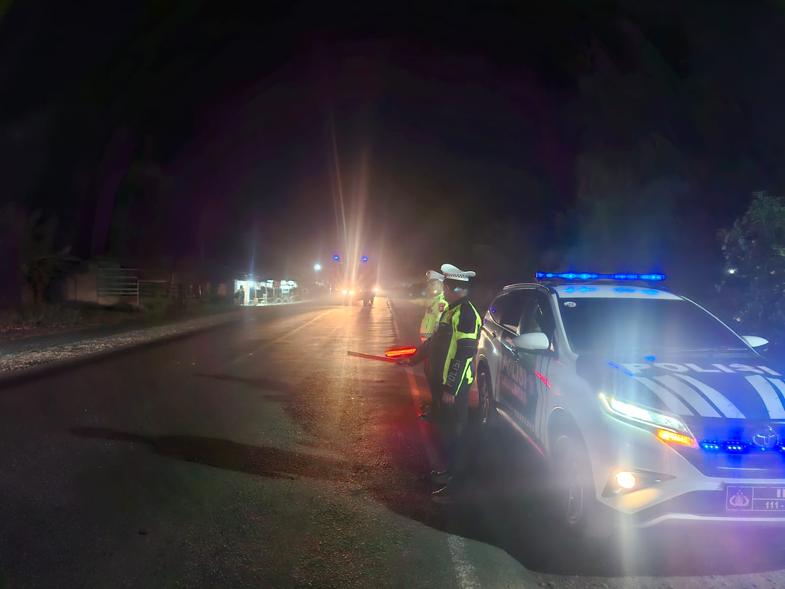 Polres Batu Bara Gelar Patroli Blue Light, Ciptakan Kamseltibcarlantas Kondusif di Tengah Aktifitas Malam