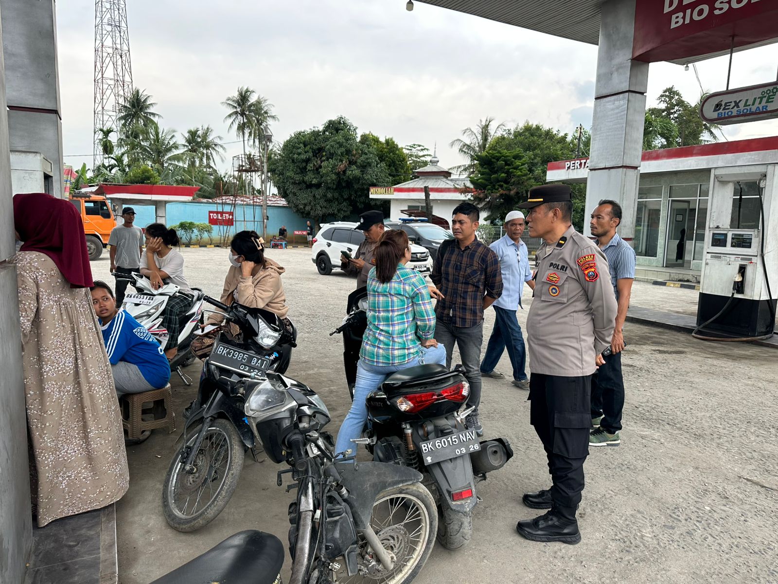 Stok Bio Solar dan Dexlite Kosong, Polsek Lima Puluh Pantau SPBU Simpang Gambus