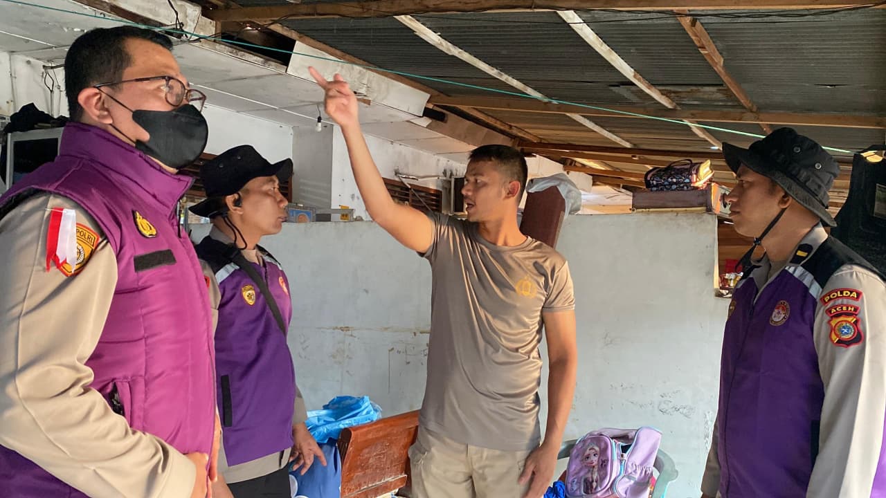 Tim Trauma Healing SDM Polda Aceh Beri Dukungan Psikososial Bencana Alam Di Langsa