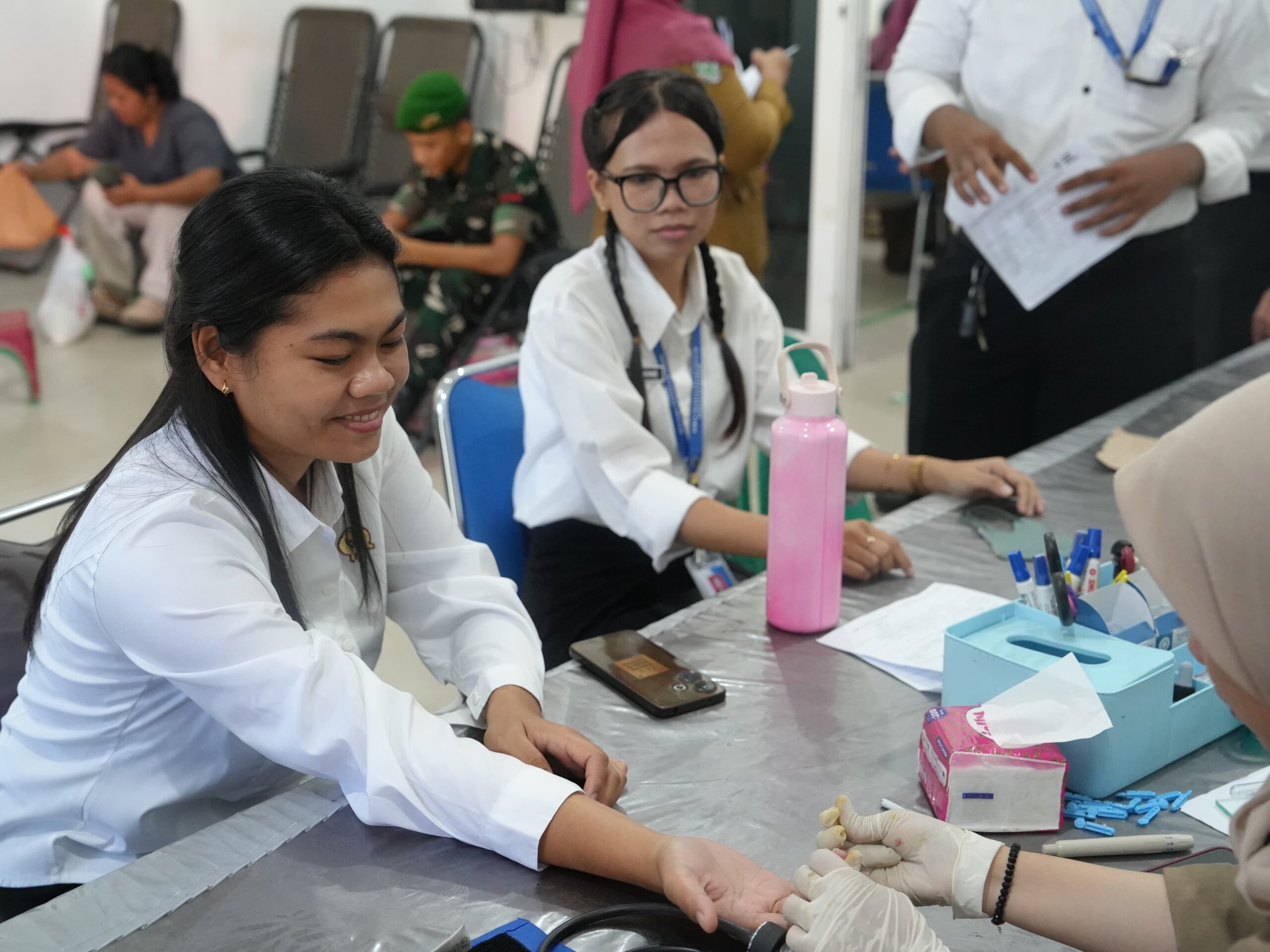 Wujud Solidaritras dan Kepedulian, Rutan Pangkalan Brandan Ikuti Aksi Donor Darah Di UPT. Puskesmas Desa Lama