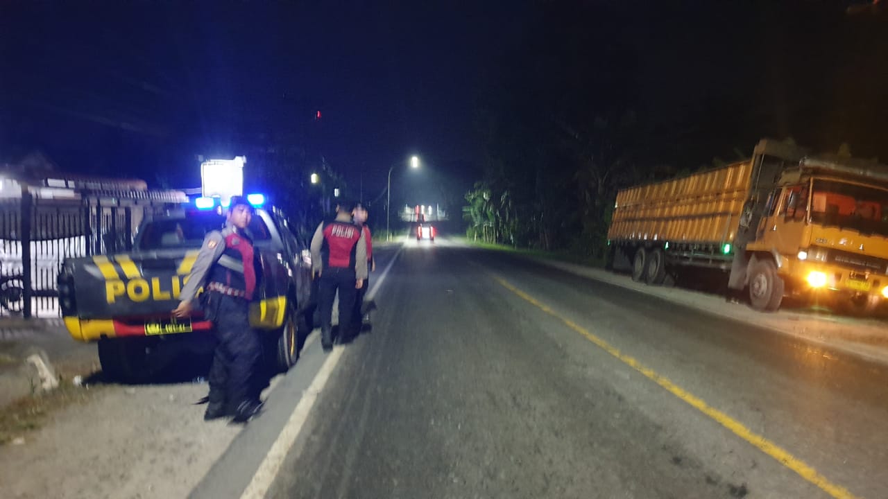 Pastikan Keamanan dan Kelancaran Arus Lalu Lintas, Polres Batu Bara Gencarkan Patroli Malam Selama Ops Lilin Toba