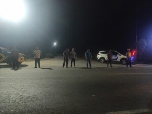 Sat Lantas Polres Batu Bara Gelar Patroli Blue Light di Jalinsum Pos Lantas Lima Puluh